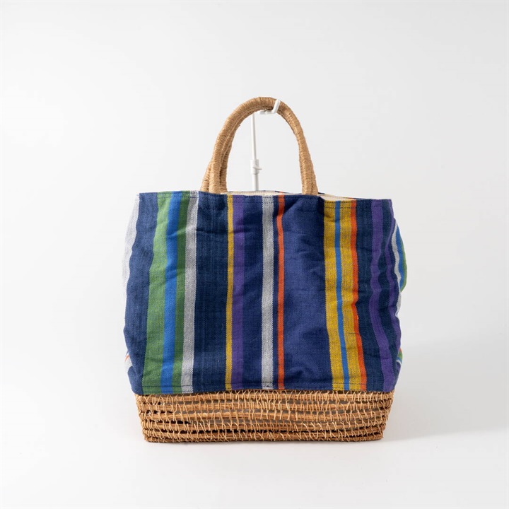 【TARANGO】コットンジュート トートバッグ(BLUE)