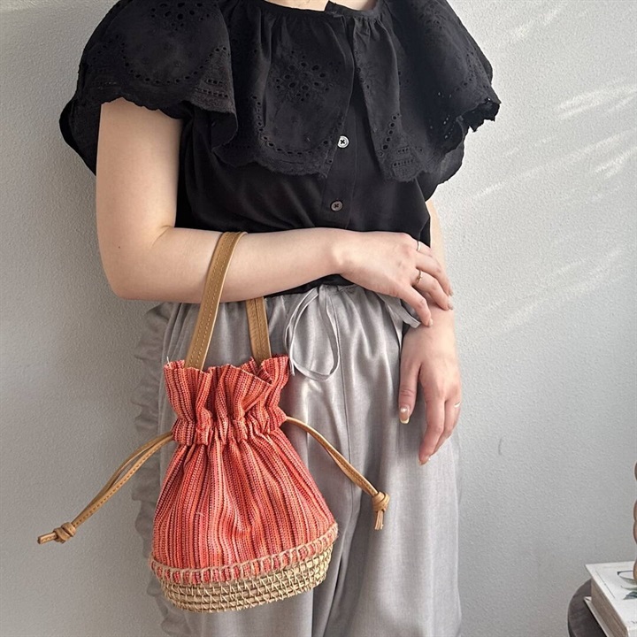 【TARANGO】コットンジュート 巾着バッグ