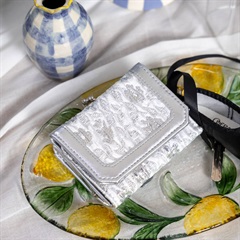 【Casselini】ジャガードウォレット(シルバー)