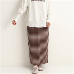 【le colis】パイルボーダー ナロースカート