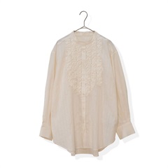 【hunch】前開き長袖フリルシャツ(01 OFF)