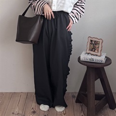 【POU DOU DOU】サイドフリルイージーパンツ(392D/GRAY)