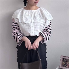 【alee】ヴィンテージレース 2way前開き ノースリーブスクエアブラウス(10 OFF)