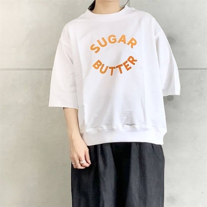 【AUG】5分袖プリントスウェット