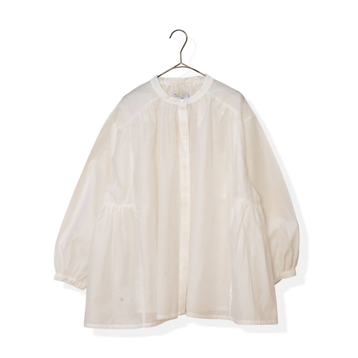 【AUG】Aラインギャザー 長袖ブラウス