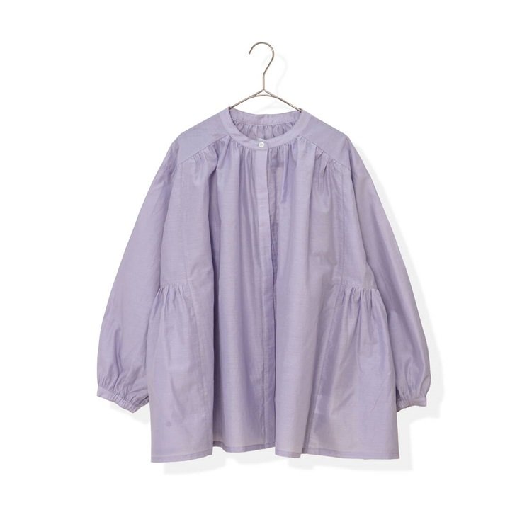 【AUG】Aラインギャザー 長袖ブラウス