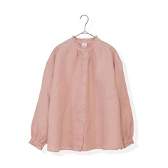 【ista-ire】ネックギャザー 前開き 長袖ブラウス(51 PINK)