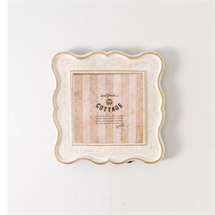 【artipur COTTAGE】ウエーブフォトフレーム(ホワイト)