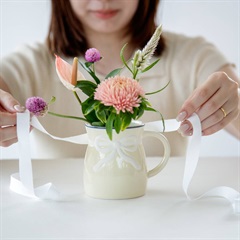 Ribbon Bouquet マグカップ 330ml(YE)