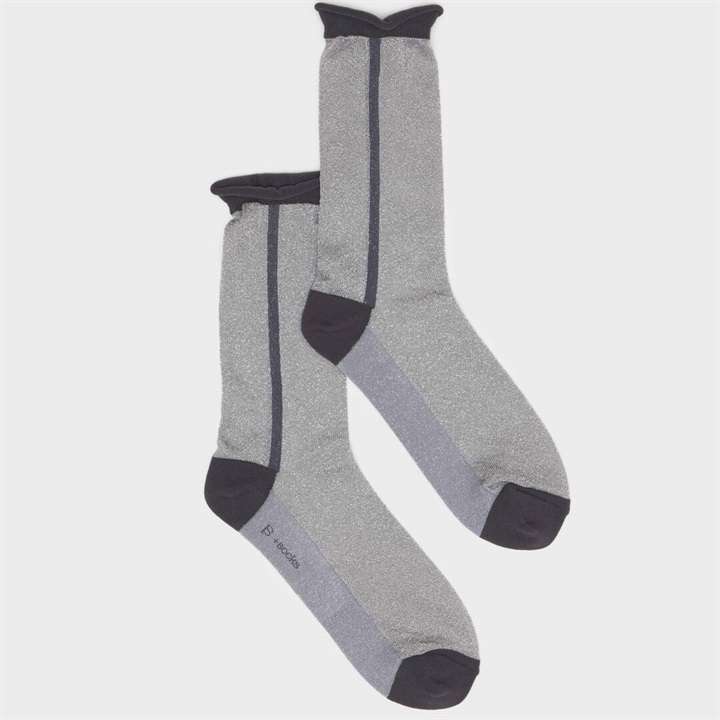 【＋socks】Glitter&See-through クルーソックス