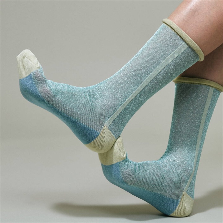 【＋socks】Glitter&See-through クルーソックス