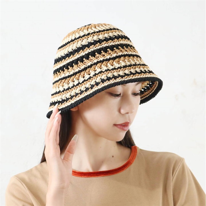 カラーボーダーハット