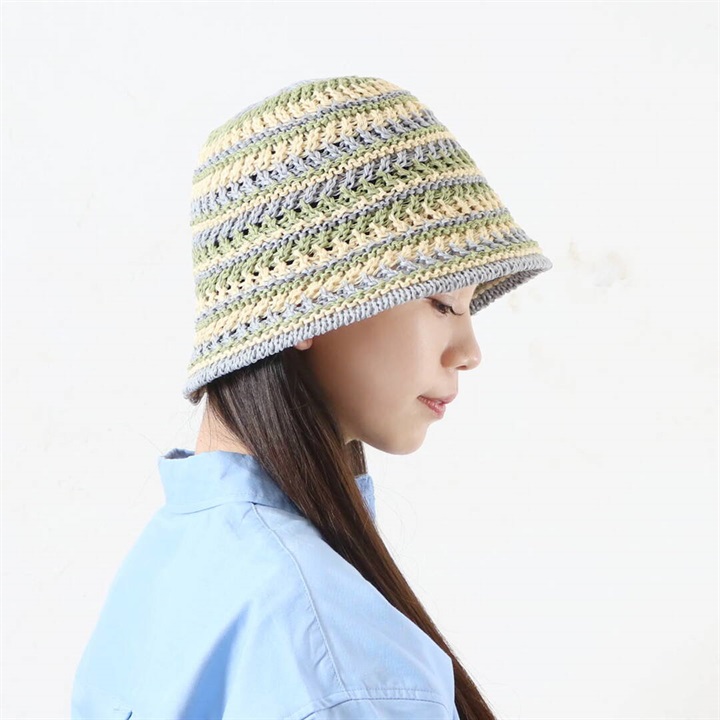 カラーボーダーハット