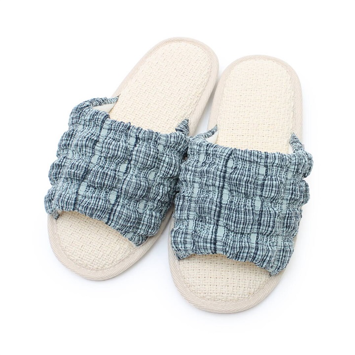 ポップコーン ルームシューズ チェック柄