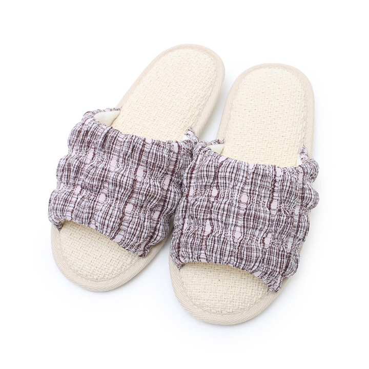 ポップコーン ルームシューズ チェック柄