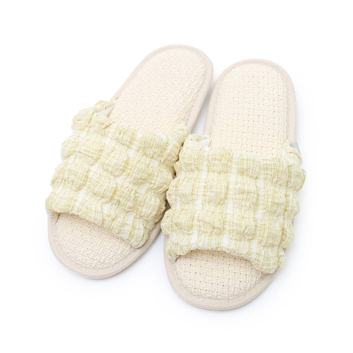 ポップコーン ルームシューズ チェック柄