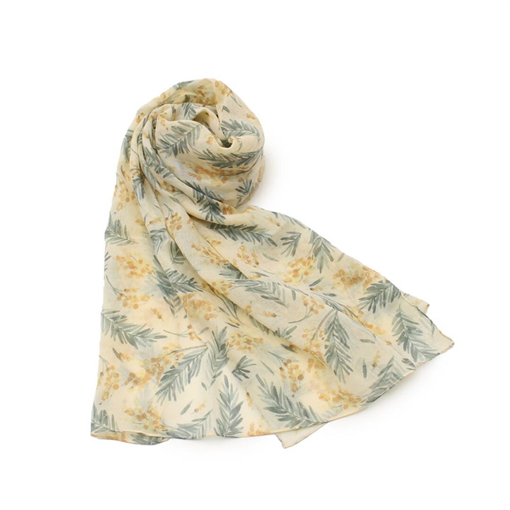 軽くてやわらかい 花柄 ふんわりストール