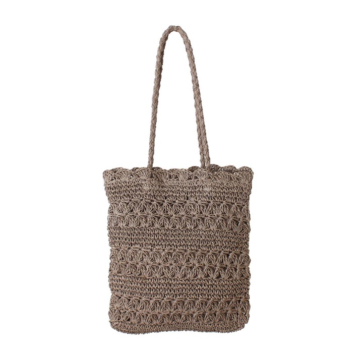 【aristella】雑材 フラワーデザイン フラット トートバッグ