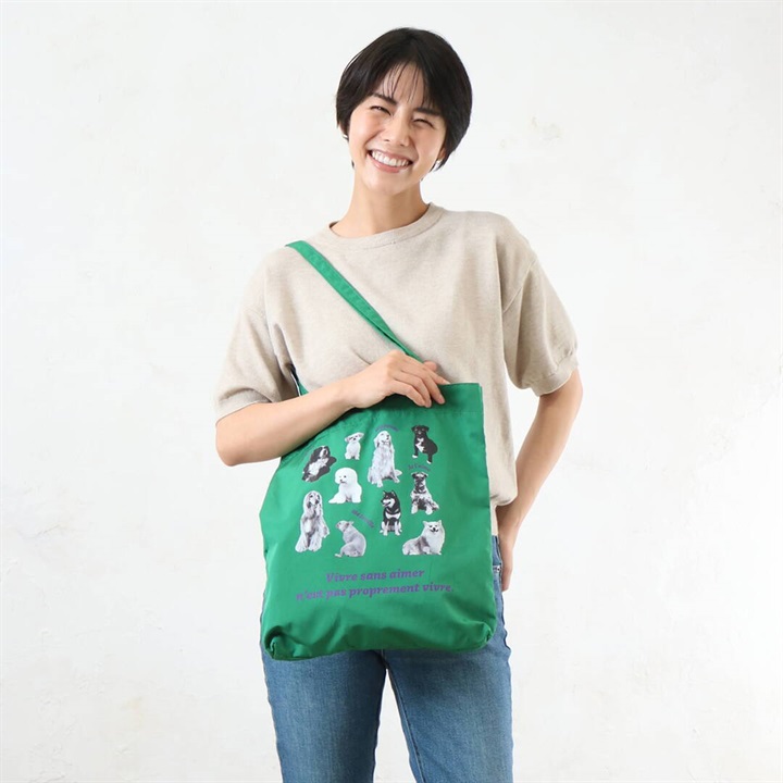 【aristella】モノクローム ペット フラット トートバッグ