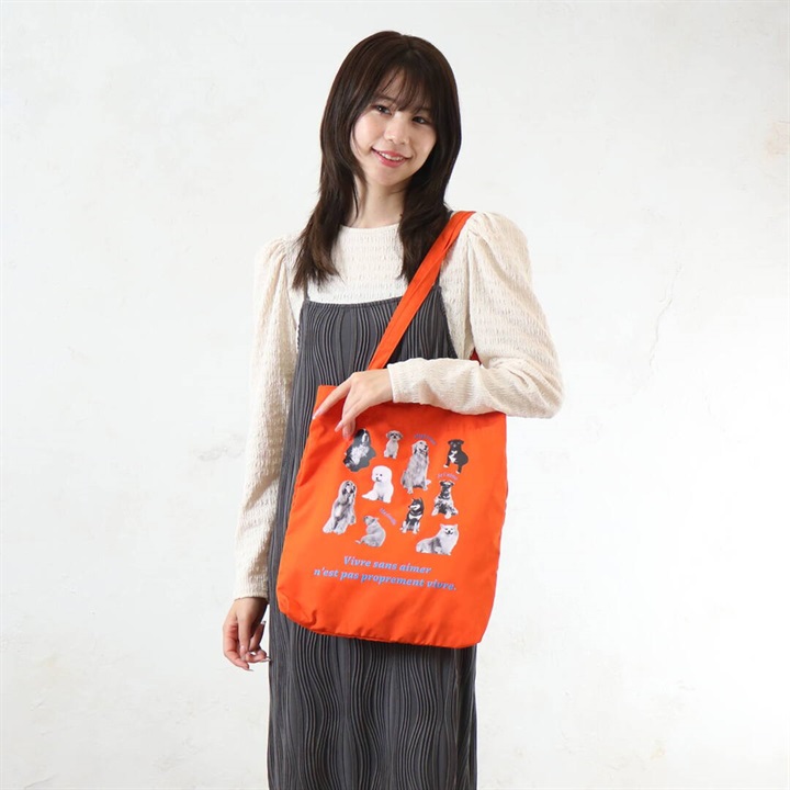 【aristella】モノクローム ペット フラット トートバッグ