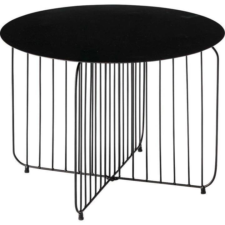 ラウンドスチールサイドテーブル L