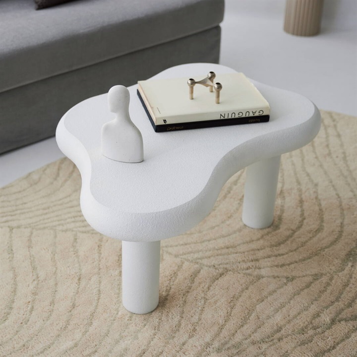 ラウンドフォルム ローテーブル(WH)