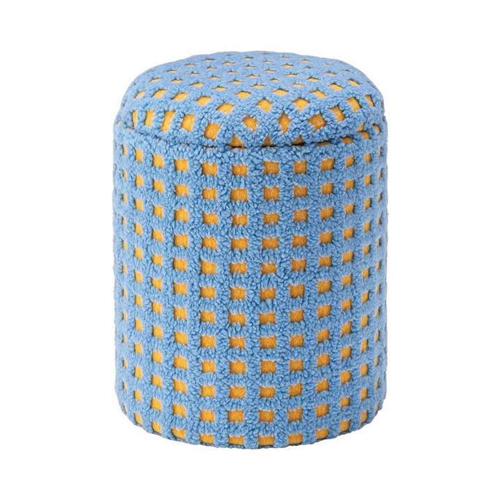 ボアチェックラウンドスツール