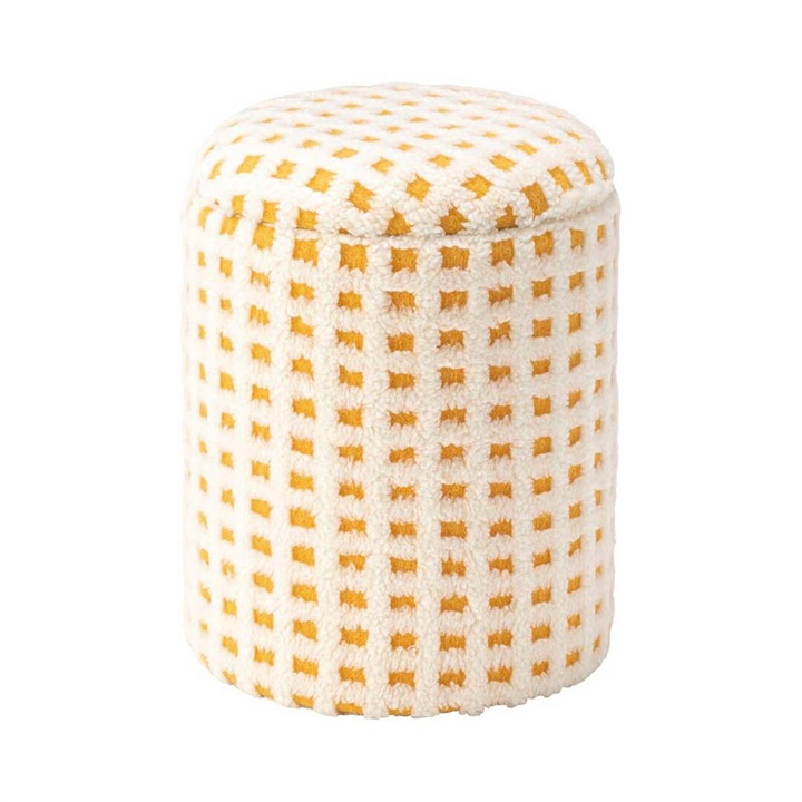 ボアチェックラウンドスツール