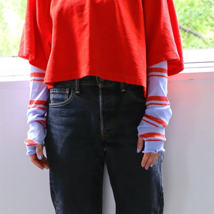 【KIVISDOU】ボーダー UVアームカバー