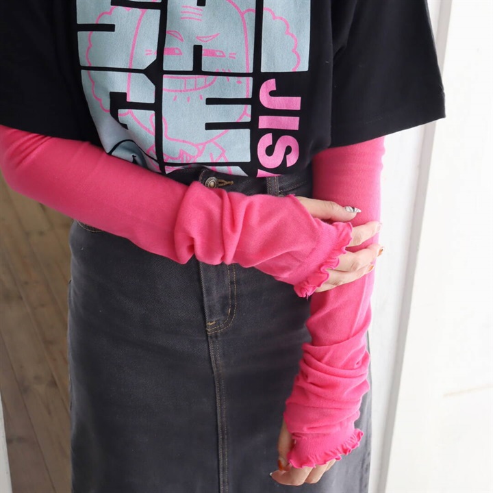 【TAWARA】フリル UVカットアームカバー