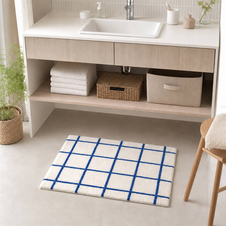 てんとてんオリジナル フロアマット 50×70cm CHECK SPICE