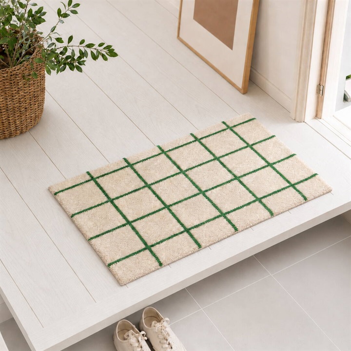 てんとてんオリジナル フロアマット 50×70cm CHECK SPICE