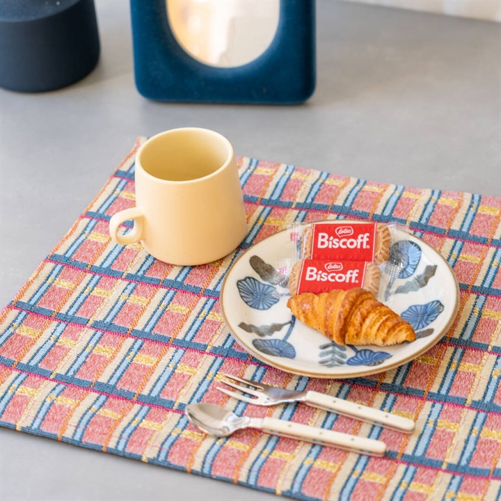 【Craft India】ランチマット ミーナチェック