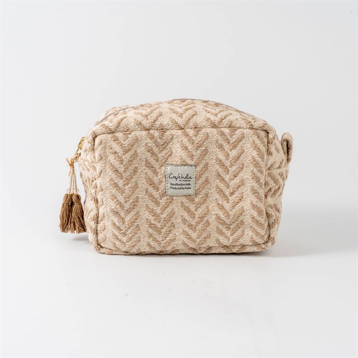 【Craft India】ジャガードマチ付きポーチ アミット