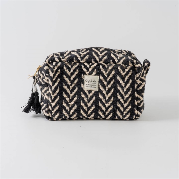 【Craft India】ジャガードマチ付きポーチ アミット