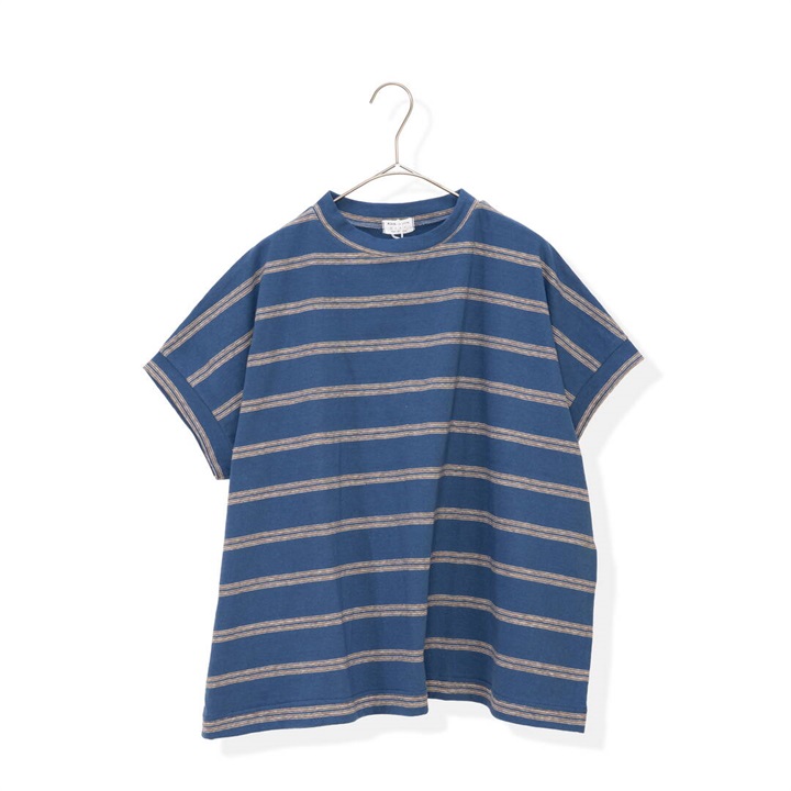 【AUG relaxing】ワイドフレンチ ビンテージボーダー 半袖Tシャツ