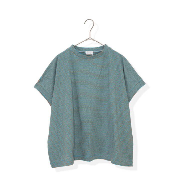 【AUG relaxing】ワイドフレンチ ビンテージボーダー 半袖Tシャツ