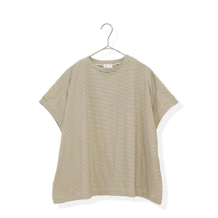 【AUG relaxing】ワイドフレンチ ビンテージボーダー 半袖Tシャツ