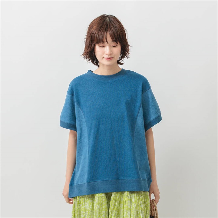 【M.M.O】インディゴ天竺切替プルオーバー