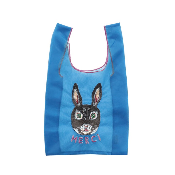 【Nathalie Lete】Organdy Bag S 刺繍FACE