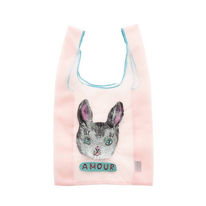 【Nathalie Lete】Organdy Bag S 刺繍FACE