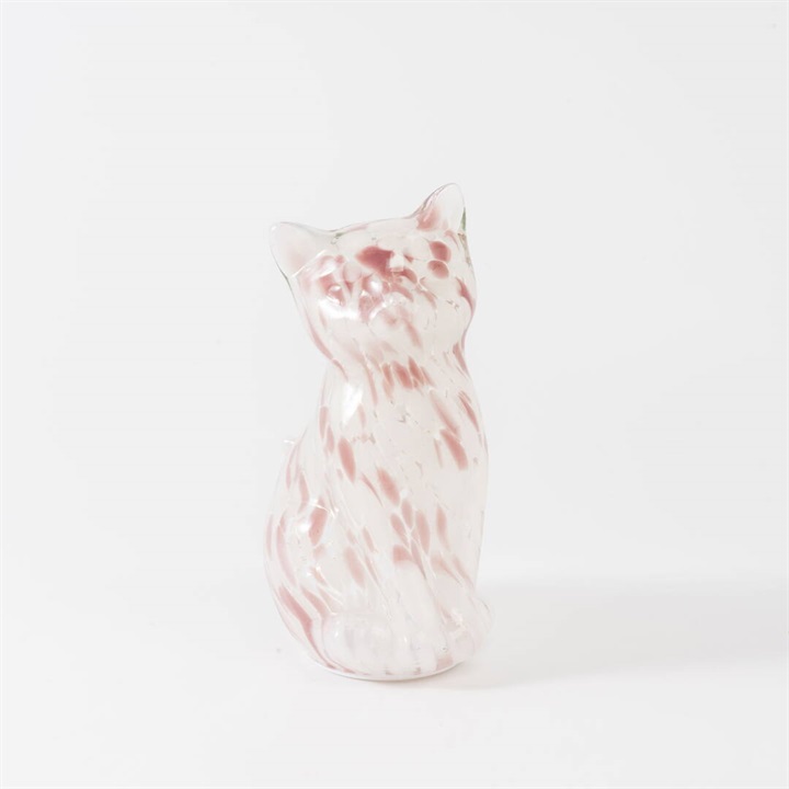 マーブルガラス LEDライト キャット(ピンク)