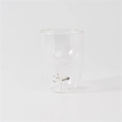 ダブルウォールグラス DOG&CAT(白猫)