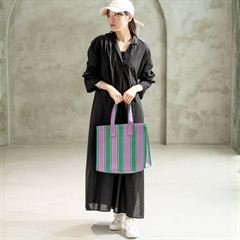 【shesay】サニーストライプのトートバッグ S(PU)