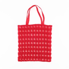 【shesay】透かしクロシェのトートバッグ(RD)