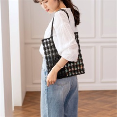 【shesay】透かしクロシェのトートバッグ