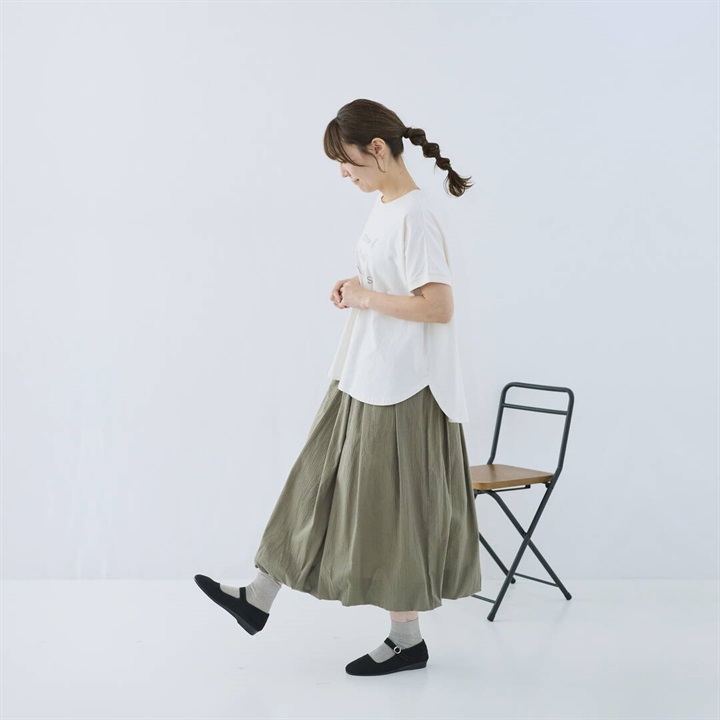 【Cloudnine】UV加工ロゴ刺繍4分袖Tシャツ