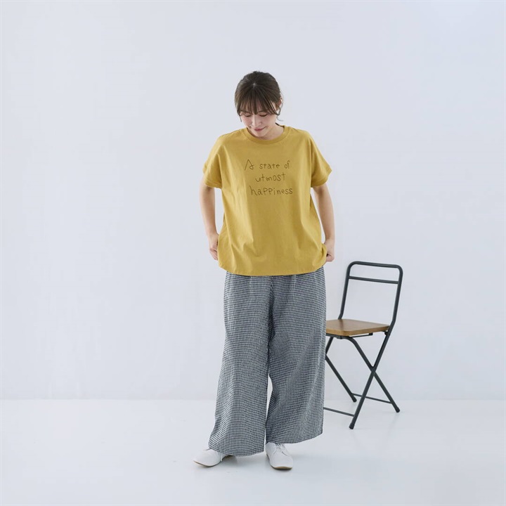 【Cloudnine】UV加工ロゴ刺繍4分袖Tシャツ