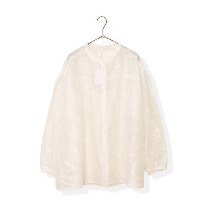 【Lupilien】ボリュームスリーブ前開き長袖ブラウス