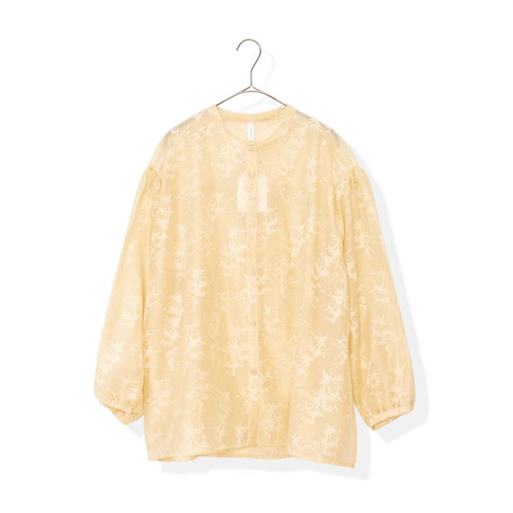 【Lupilien】ボリュームスリーブ前開き長袖ブラウス